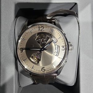 Hamilton Jazzmaster Brown Leather Strap Watch with Silver Dial